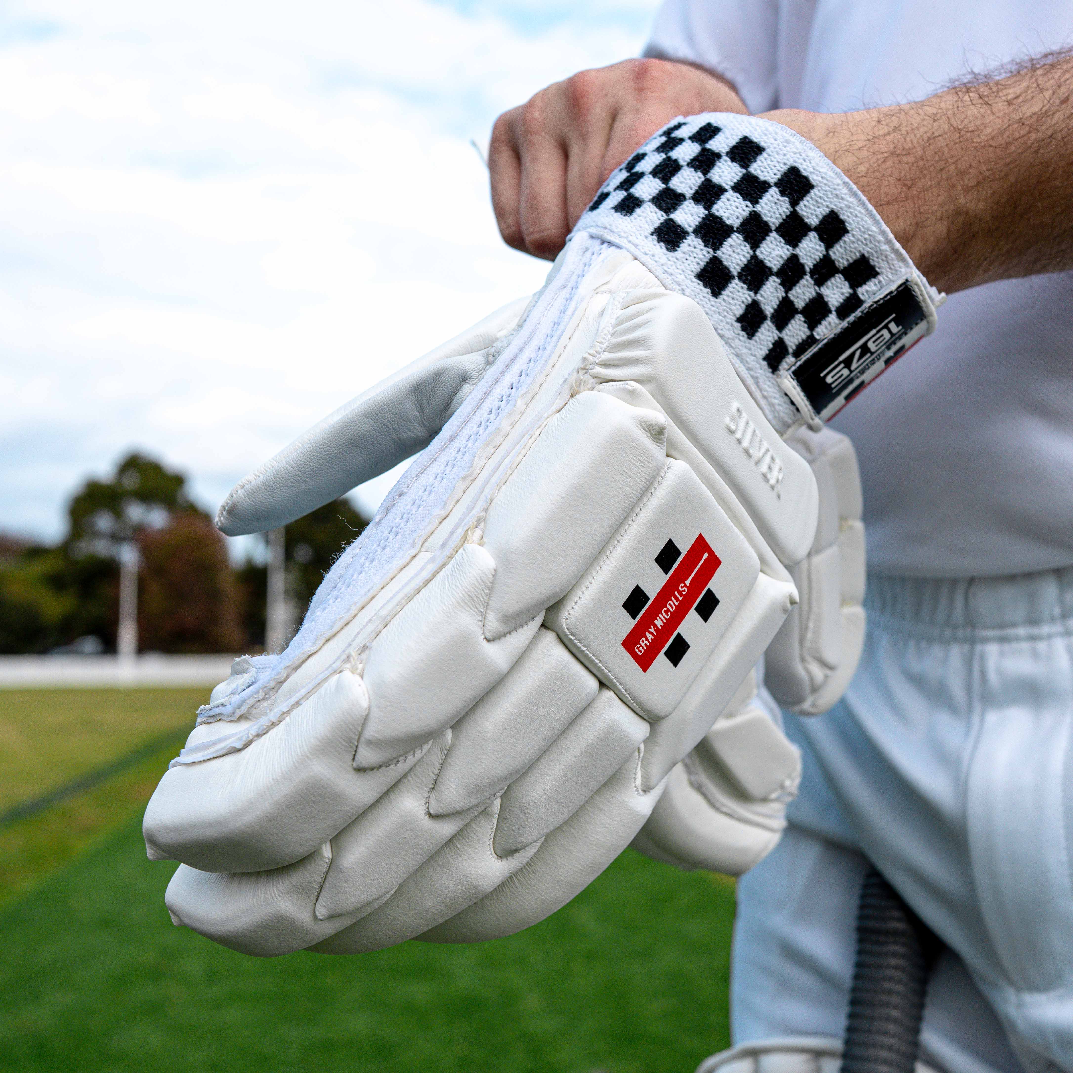 Silver Batting Gloves